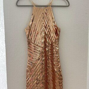 Ace of Spades Gold Sequin Bodycon Dress